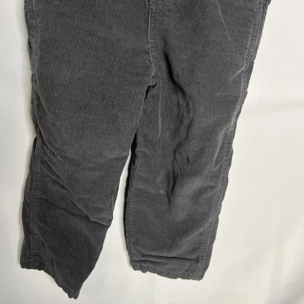 Boy OshKosh B'gosh® Size 4T Gray Jersey Lined Corduroy Overalls